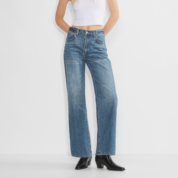 Denim Forum Farrah Hi-Rise Wide Jean - Picture 1 of 4
